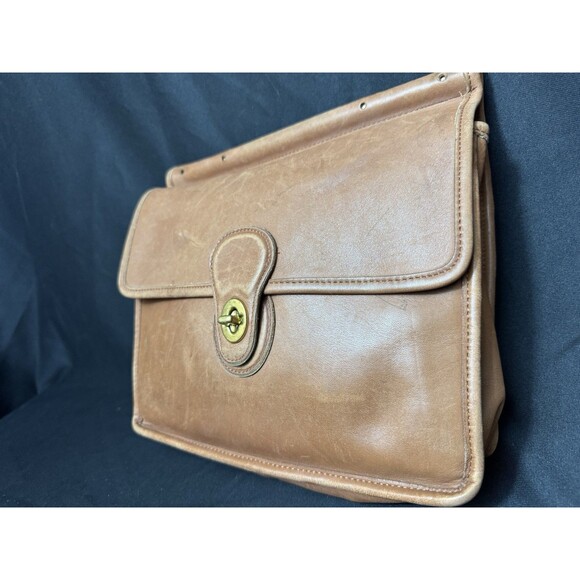 Vintage Coach 9927 Willis Leather Bag British Tan Brass Hardwear  - No Handles - Picture 3 of 13